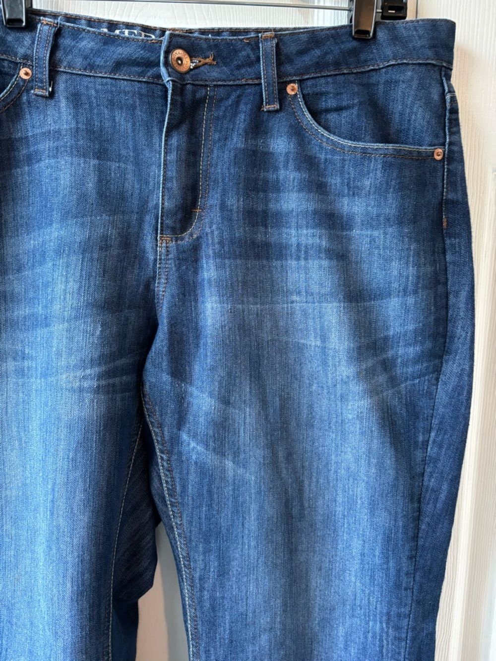 Size 16R Fit 1 Merona Jean Dark Flared Crop Jean - Picture 7 of 8